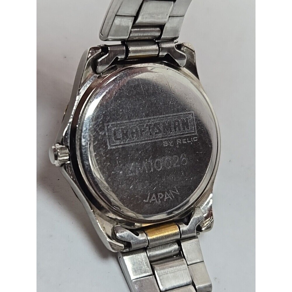 Craftsman By Relic Womens Two Tone Quartz Stainless Watch Wrench Hand White Dial - Picture 11 of 11